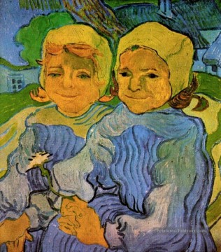 Deux petites filles Vincent van Gogh Peinture à l'huile